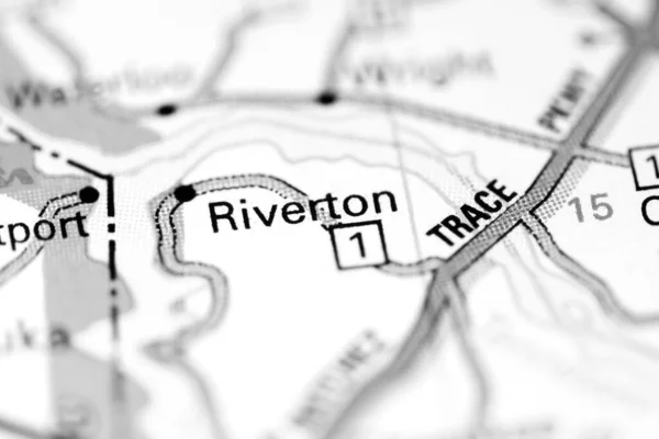Det Riverton Det Alabama Usa Karta — Stockfoto