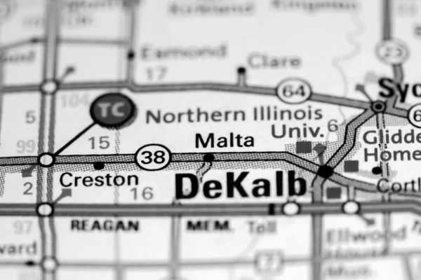 Malta Illinois Usa Map — Stock Photo, Image