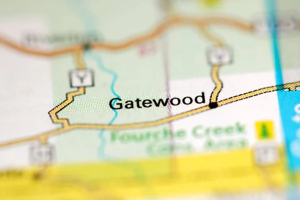 Gatewood Missouri Usa Geography Map — Stock Photo, Image