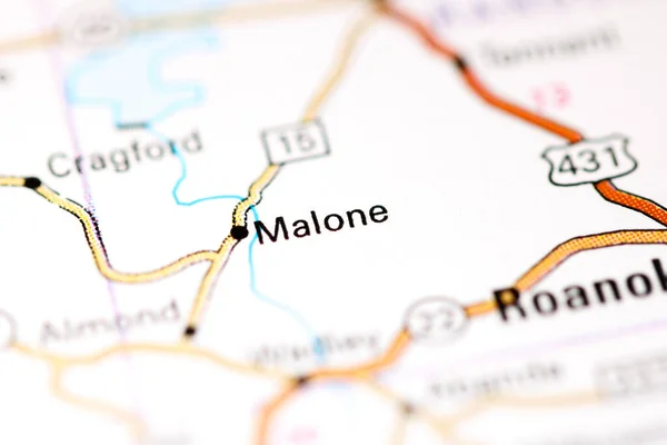 マローン アラバマだ 地図上のアメリカ — ストック写真
