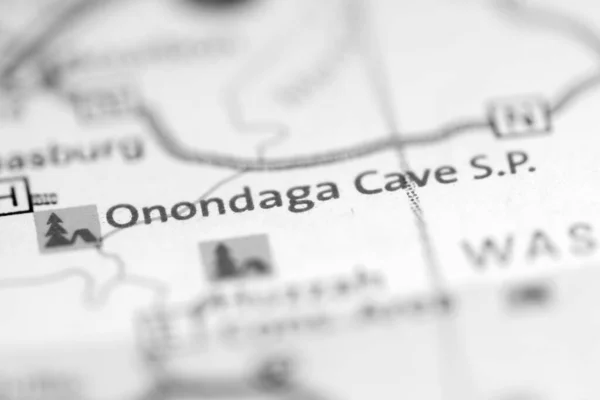 Onondaga Grotta Det Missouri Usa Geografisk Karta — Stockfoto