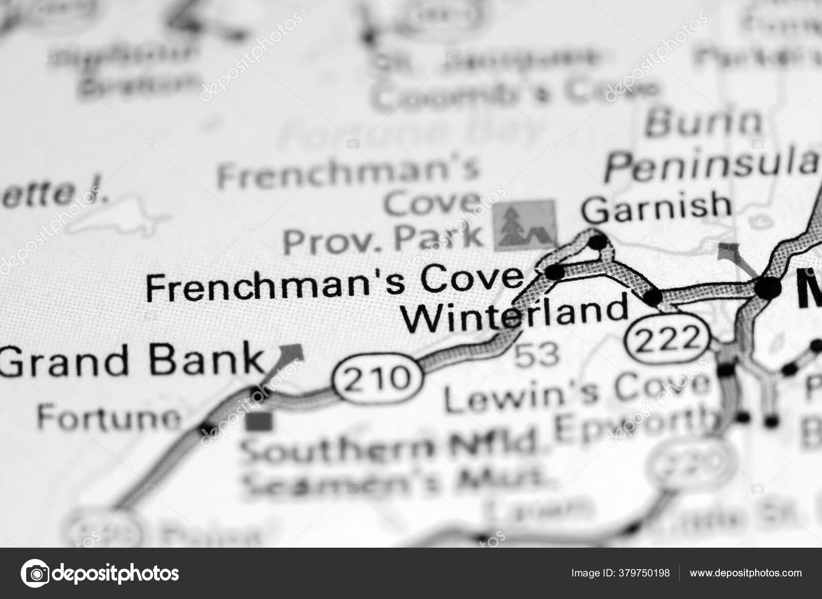 Frenchman's Cove Canada Map Stock Photo by ©aliceinwonderland2020 379750198