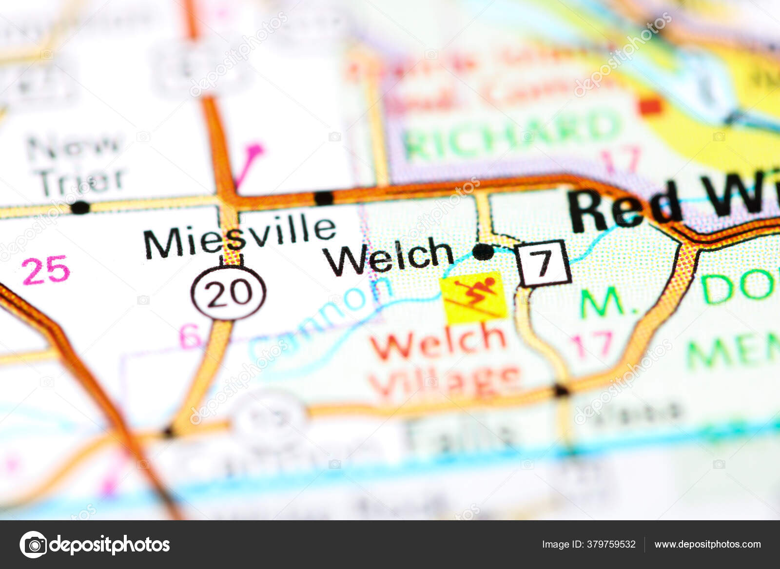 Welch Minnesota Usa Map — Stock Photo © aliceinwonderland2020 379759532