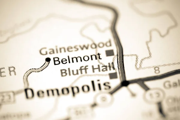 Det Belmont Det Alabama Usa Karta — Stockfoto