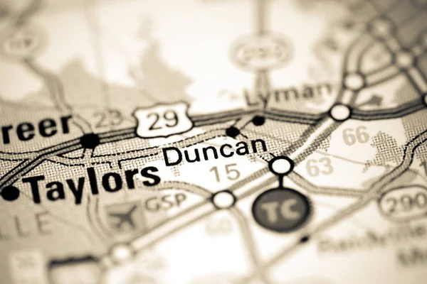 ダンカン オーガスタ 地図上のアメリカ — ストック写真
