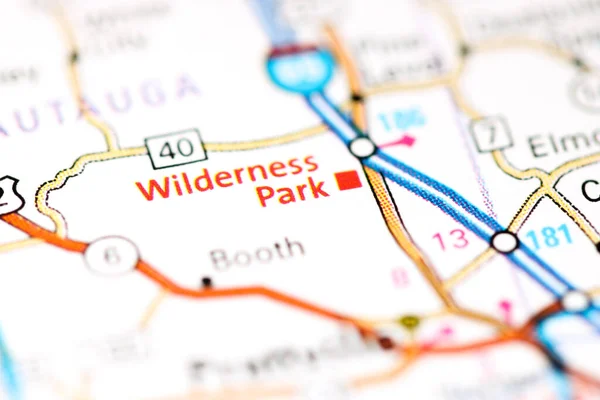 Wilderness Park. Alabama. USA on a map