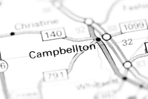 キャンベルトンだ テキサスだ 地図上のアメリカ — ストック写真