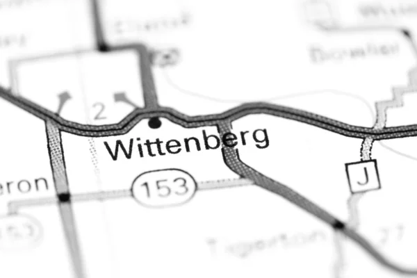 Γουίτενμπεργκ Ουισκόνσιν Ηπα Ένα Χάρτη — Φωτογραφία Αρχείου
