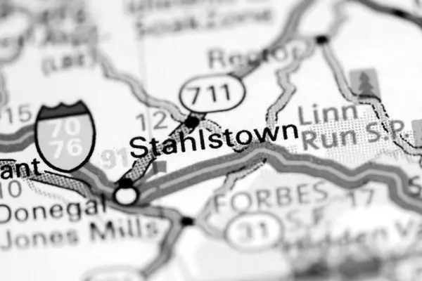 Stahlstown Pennsylvania Stati Uniti Una Mappa — Foto Stock