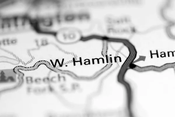 西Hamlin 西弗吉尼亚地图上的美国 — 图库照片