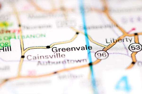 Greenvale Tennessee Eua Sobre Mapa Geografia — Fotografia de Stock
