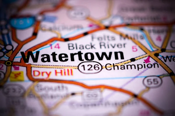 Watertown Nueva York Eeuu Mapa — Foto de Stock