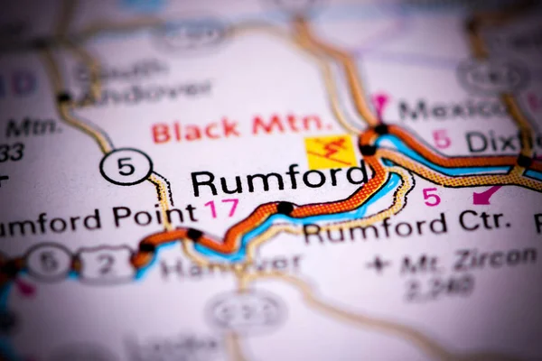 Rumford Nel Maine Stati Uniti Una Mappa — Foto Stock