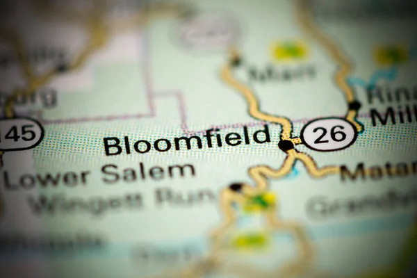 Bloomfield Ohio Stati Uniti Una Mappa Geografica — Foto Stock