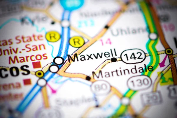 Jestem Maxwell Teksas Usa Mapie — Zdjęcie stockowe