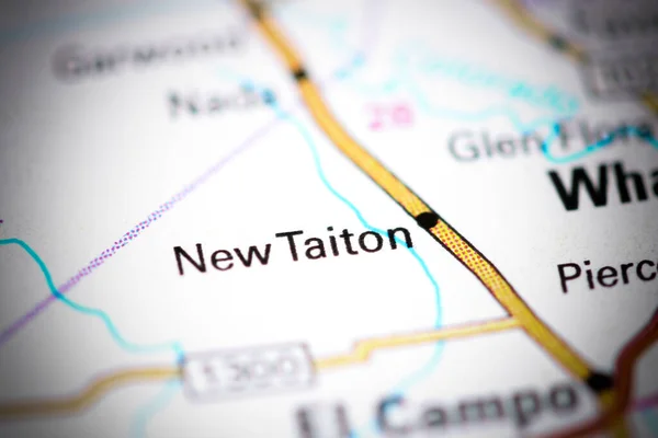 Novo Taiton Texas Eua Sobre Mapa — Fotografia de Stock
