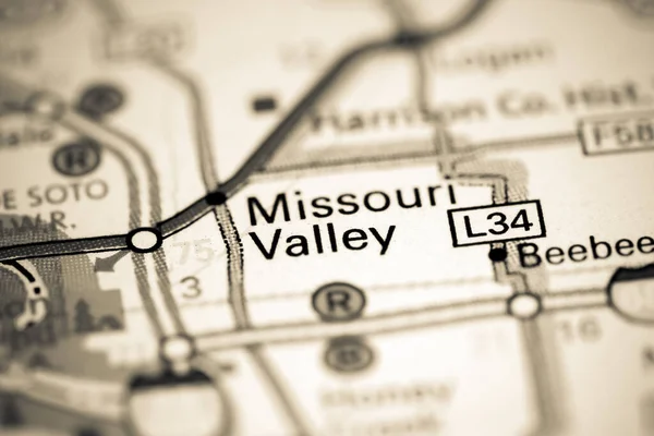 Missouri Valley Iowa Stati Uniti Una Mappa — Foto Stock