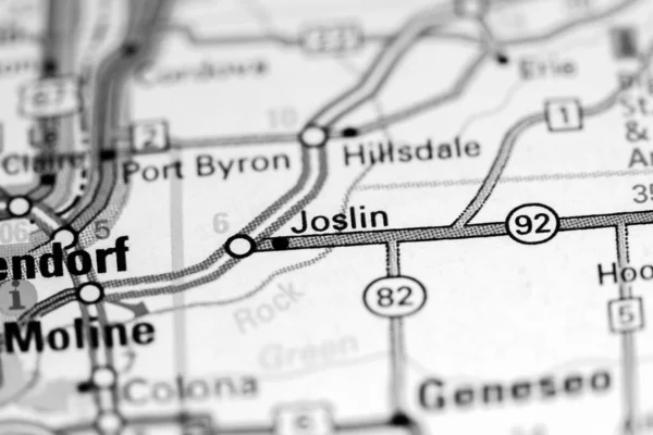Joslin Illinois Usa Mapě — Stock fotografie