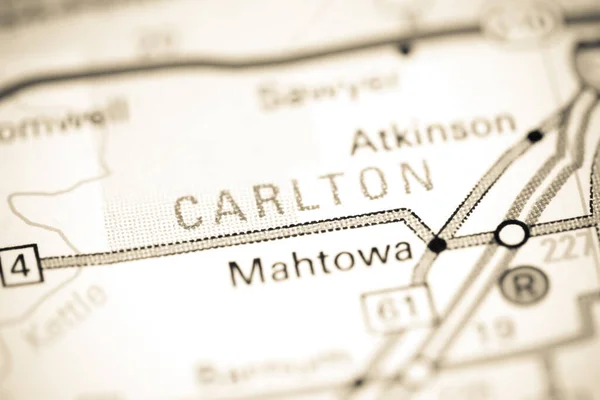 Карлтон Міннесота Сша Карті — стокове фото