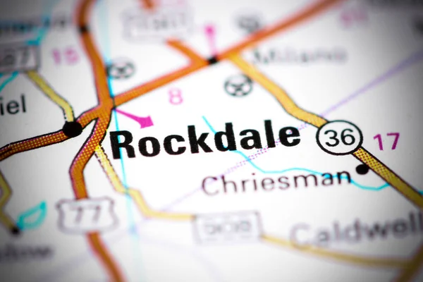 Rockdale Texas Eua Sobre Mapa — Fotografia de Stock
