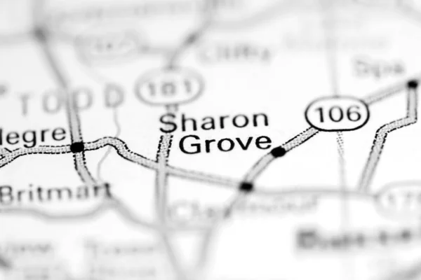 Шерон Гроув Кентуккі Сша Географічній Карті — стокове фото