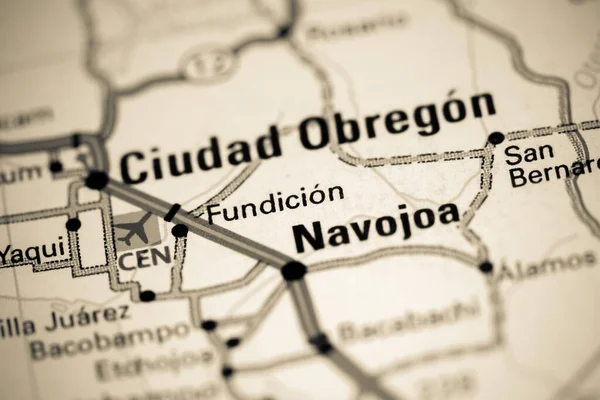 Fundicion 지도에 나오는 멕시코 — 스톡 사진