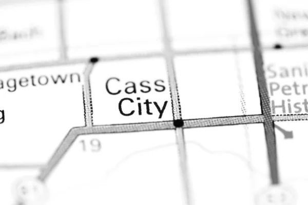 Касс Сити Мичиган Сша Карте — стоковое фото