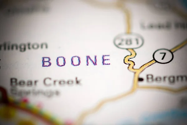 Boone Arkansas Abd Coğrafya Haritasında — Stok fotoğraf