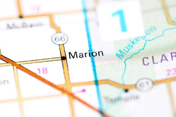 Marion Michigan Stati Uniti Una Mappa — Foto Stock