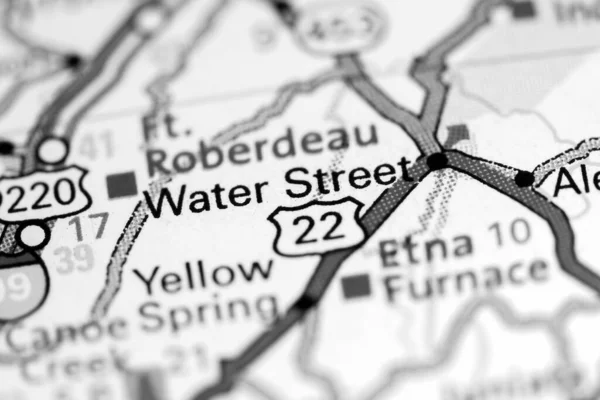 Calle Water Pennsylvania Eeuu Mapa —  Fotos de Stock