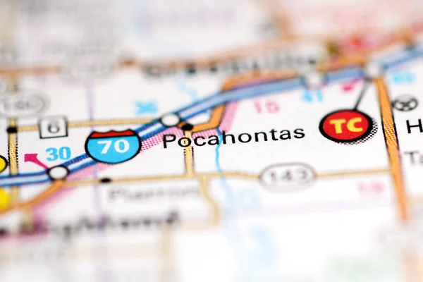 Pocahontas Illinois Usa Geography Map — Stock Photo, Image