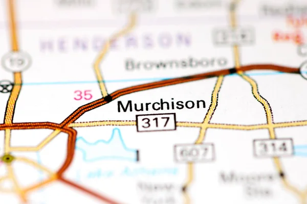 Murchison 德克萨斯 地图上的美国 — 图库照片