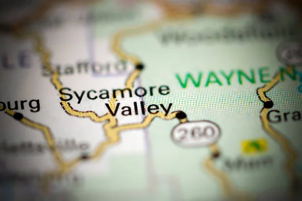 Sycamore Valley Ohio Stati Uniti Una Mappa Geografica — Foto Stock