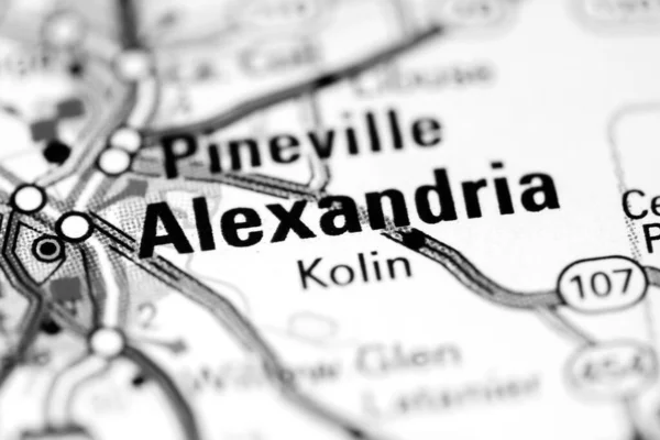 Alexandria Louisiana Usa Map — Stock Photo, Image