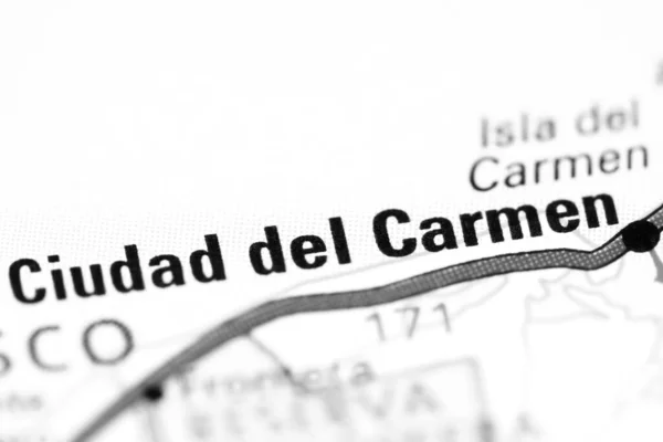 Ciudad Del Carmen México Mapa — Foto de Stock