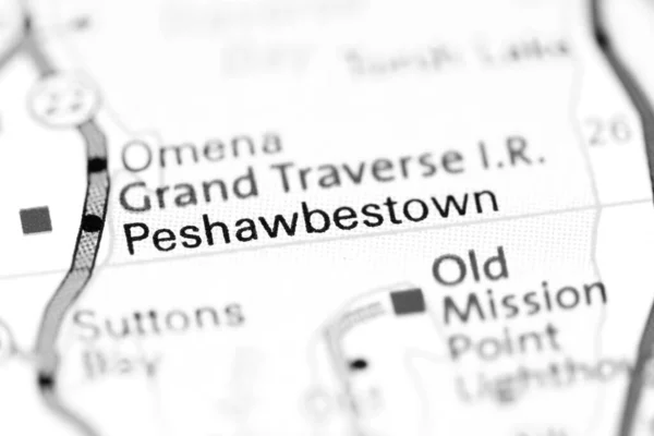 Preshawbestown 密歇根地图上的美国 — 图库照片