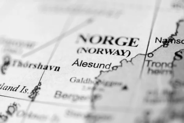 Alesund Europa Una Carta Geografica — Foto Stock
