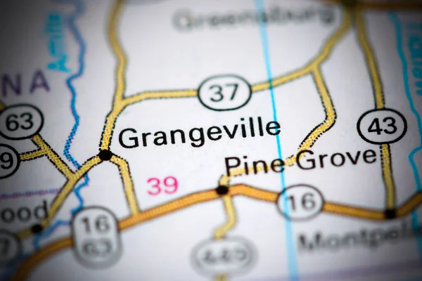 Grangeville Louisiana Eua Sobre Mapa — Fotografia de Stock