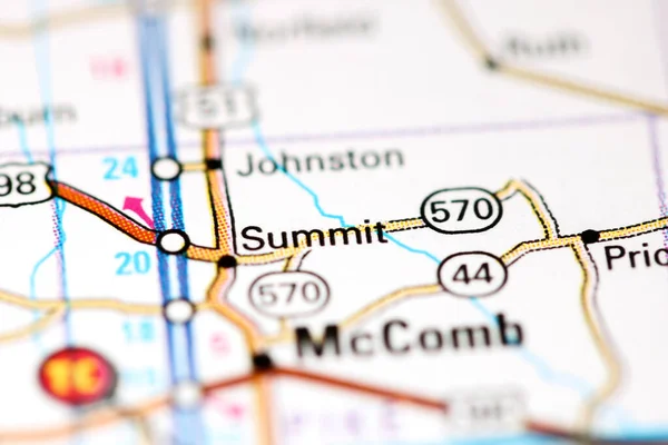 Gipfel Mississippi Usa Auf Einer Karte — Stockfoto