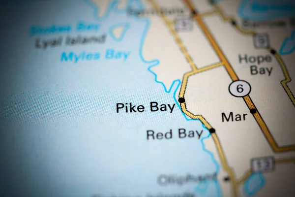 Pike Bay. Canada on a map