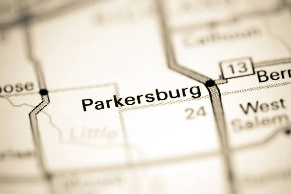 Parkersburg Illinois Usa Een Aardrijkskundekaart — Stockfoto