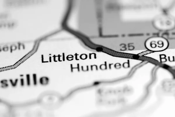リトルトンだ ウェストバージニア州 地理地図上のアメリカ — ストック写真