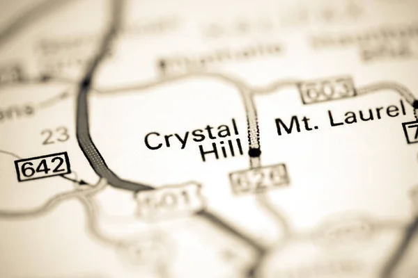 Crystal Hill. Virginia. USA on a geography map