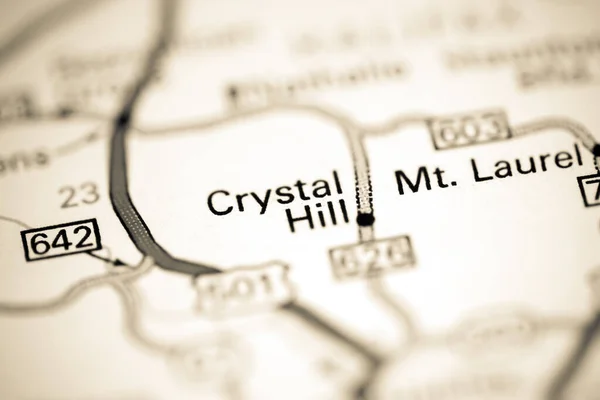 Crystal Hill Virginia Abd Coğrafya Haritasında — Stok fotoğraf