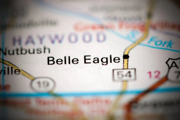 Belle Eagle. Tennessee. USA on a geography map