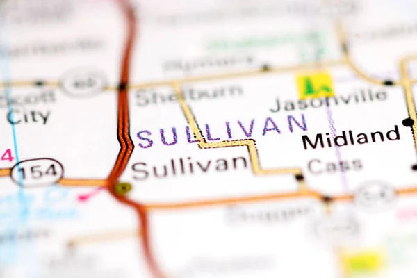 Sullivan Indiana Usa Mapě Geografie — Stock fotografie