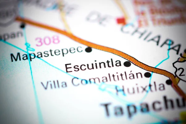 Escuintla. Mexico on a map