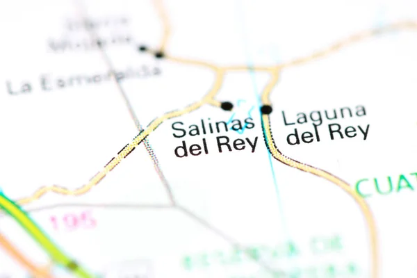 Salinas Del Rey México Sobre Mapa — Fotografia de Stock