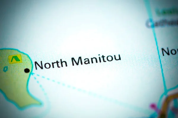 Norte Manitou Michigan Eeuu Mapa — Foto de Stock
