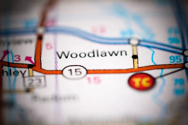 Woodlawn Illinois Eeuu Mapa Geográfico — Foto de Stock